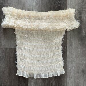 NWT Steven Madden Ruffle Off the Shoulder Top